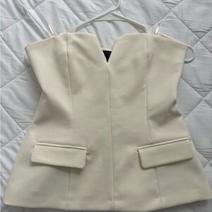 Elegant Cream Strapless corset